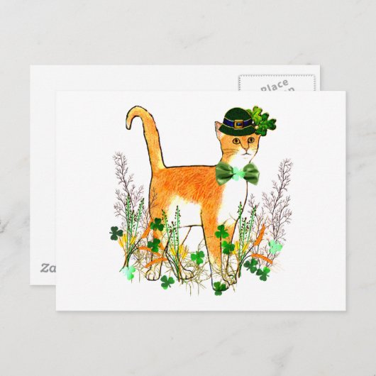 St. Patrick's Day Cat Briefkaart (Voorkant / Achterkant)