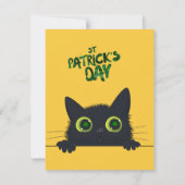 St. Patrick's Day Cat Funny Bedankkaart (Achterkant)
