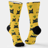 St. Patrick's Day Cat Funny Sokken (Gebogen)