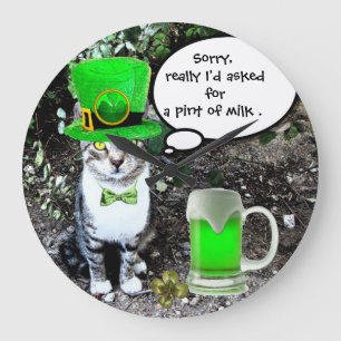 ST PATRICK'S DAY CAT MET GREEN IRISH BEER GROTE KLOK