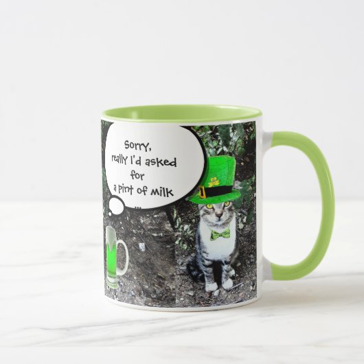 ST PATRICK'S DAY CAT MET GREEN IRISH BEER MOK (Rechts)