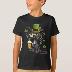 St Patricks Day Cat Shamrock Voor Mannen Vrouwen C T-shirt