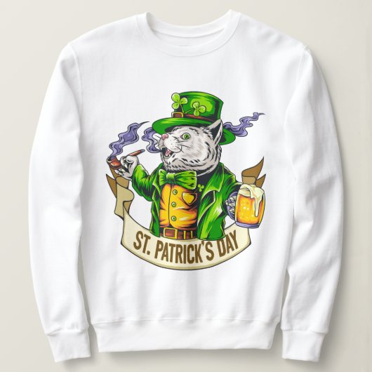 St. Patrick's Day Cat Trui (Design voorkant)