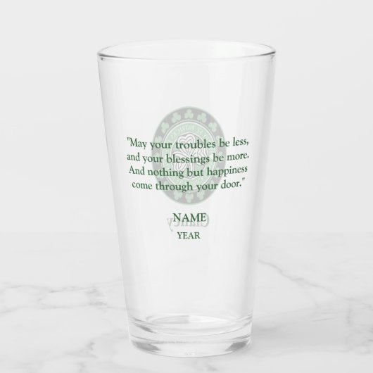 St. Patrick's Day Celebration Glass Glas (Achterkant)