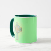 St. Patrick's Day Celtic Cross Coffee Mok (Voorkant links)