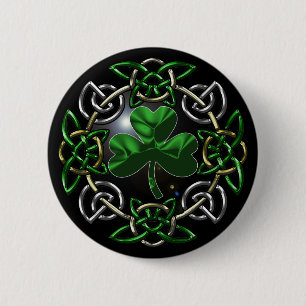 St. Patrick's Day Celtic knot design Ronde Button 5,7 Cm