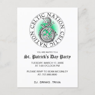 St Patricks Day Celtic Knot Uitnodiging Briefkaart
