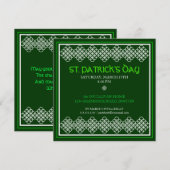 St. Patricks Day Celtic Motif Party Invitation (Devant / Derrière)