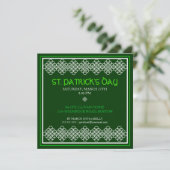 St. Patricks Day Celtic Motif Party Invitation (Debout devant)