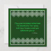St. Patricks Day Celtic Motif Party Invitation (Dos)
