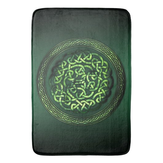 St. Patrick's Day - Celtic Pattern Round Badmat (Voorkant Verticaal)