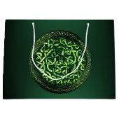 St. Patrick's Day - Celtic Pattern Round Groot Cadeauzakje (Voorkant)