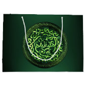 St. Patrick's Day - Celtic Pattern Round Groot Cadeauzakje (Achterkant)