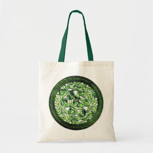St. Patrick's Day - Celtic Pattern Round Tote Bag (Voorkant)