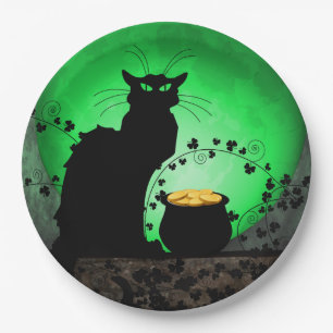 St. Patrick's Day Chat Noir Papieren Bordje
