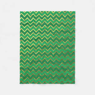 St. Patrick's Day Chevron fleece deken