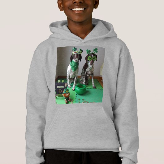 St Patrick's Day Chiens Party Enfants Sweat - shir (Devant)
