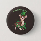 St. Patrick's Day Chihuahua puppy button (Voorkant)