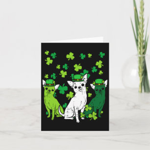 St Patricks Day Chihuahuas Hond Saint Paddys Manne Kaart