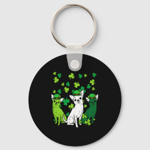St Patricks Day Chihuahuas Hond St. Paddys Mannen Sleutelhanger