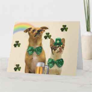 St. Patrick's Day Chihuahuas Kaart