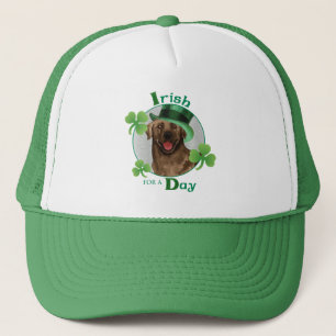 St. Patrick's Day Chocolate Lab Trucker Pet