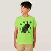 St. Patrick's Day Chocolate Labrador Puppy T-shirt (Voorkant volledig)