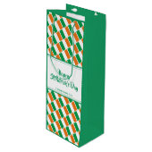 ST PATRICK'S DAY Christelijk IRISH FLAG Custom Par Wijn Cadeautas (Voorkant Gekanteld)