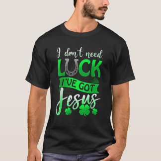 St Patrick's Day Christelijke Unisex Zwarte Katoen T-shirt