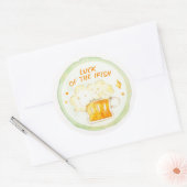 St. Patrick's Day Classic Round Sticker (Envelop)