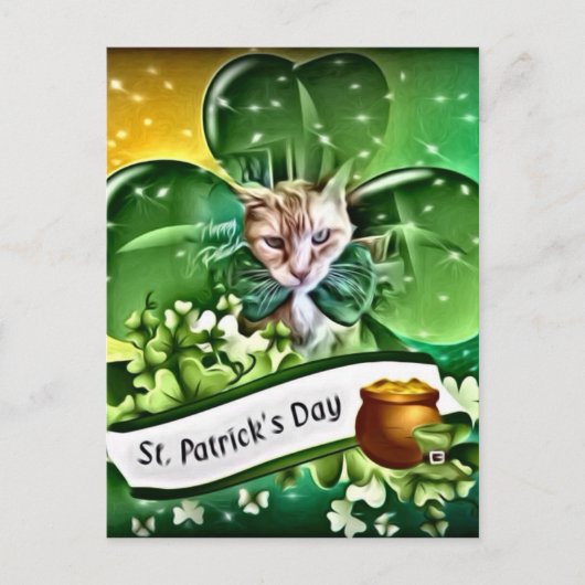 St Patrick's Day Claude Briefkaart (Voorkant)