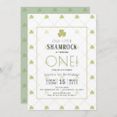 St. Patrick's Day Clean Green 1e verjaardag Kaart (Voorkant / Achterkant)