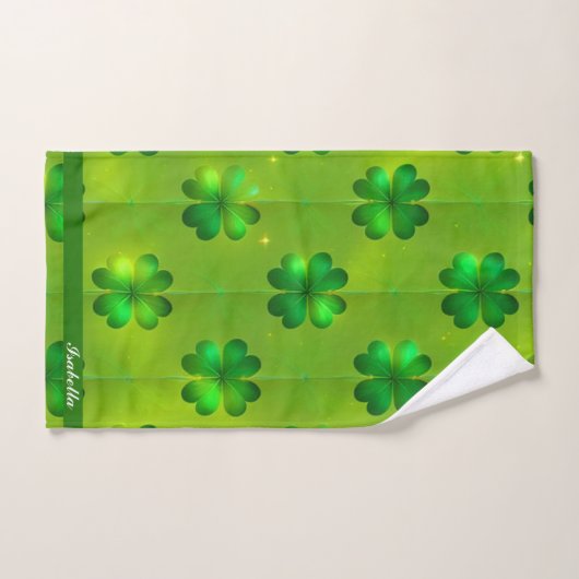 St Patrick's Day Clover 4 Lijsten Popular Collecti Bad Handdoek (Handdoek)