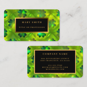 St Patrick's Day Clover 4 Lists Trendy Collectie Visitekaartje