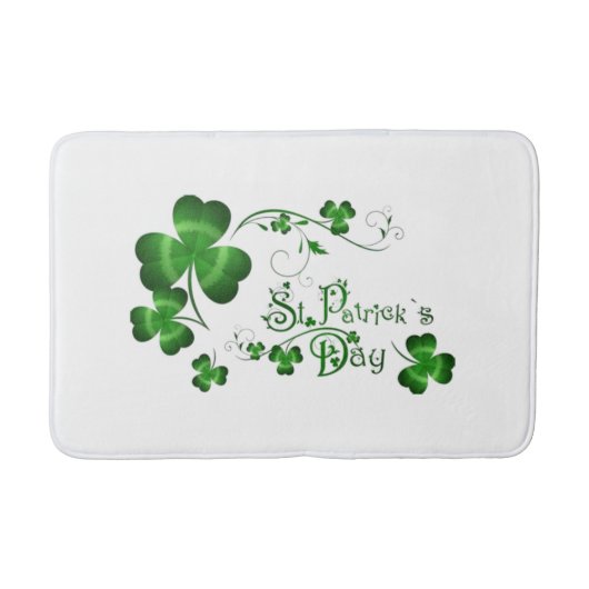 St Patricks Day Clover Badmat (Voorkant)