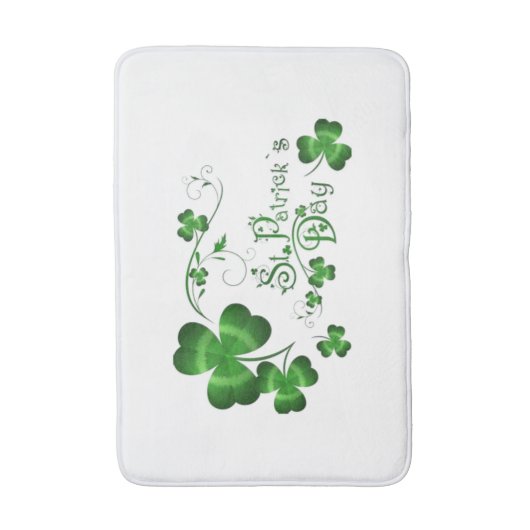 St Patricks Day Clover Badmat (Voorkant Verticaal)