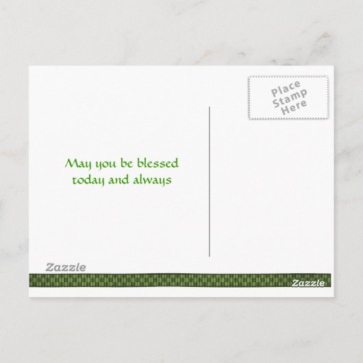 St. Patrick's Day Clover Golden Pot Briefkaart (Achterkant)