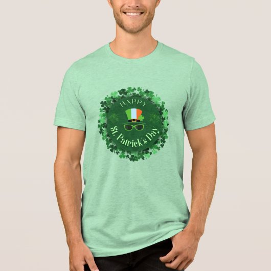 St. Patrick's Day Clover Hat unisex T-Shirt (Voorkant)