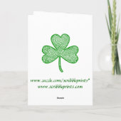 St. Patrick's Day Clover Kaart (Achterkant)