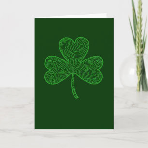 St. Patrick's Day Clover Kaart