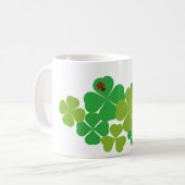 St. Patrick's Day Clover & Ladybug Koffiemok (Voorkant links)