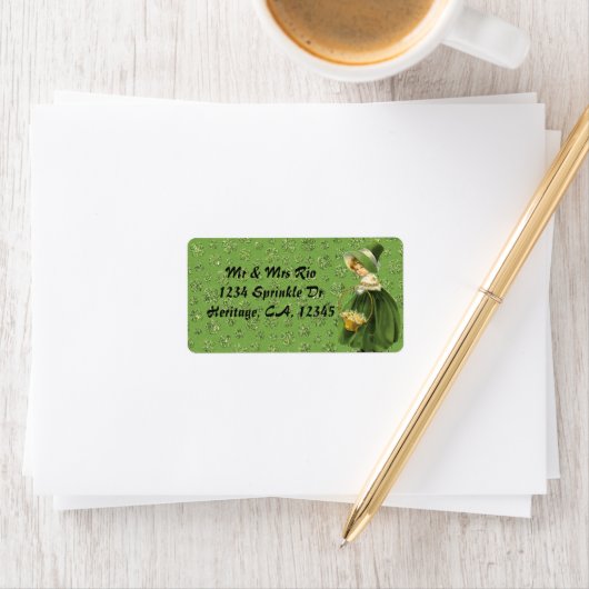 St. Patrick's Day Clover Leaf Address Label (Insitu)