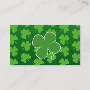 St. Patrick's Day Clover Leaf cartes de visite