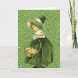St. Patrick's Day Clover Leaf Greeting Card Kaart