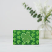 St. Patrick's Day Clover Leaf visitekaartjes (Staand voorkant)