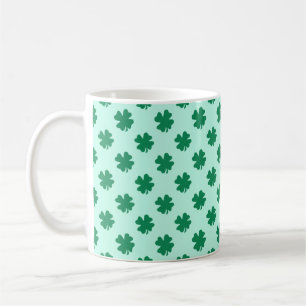 St. Patrick's Day Clover Leaves Patroon-54602 Koffiemok