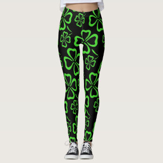 St. Patrick's Day Clover-Leggings Leggings