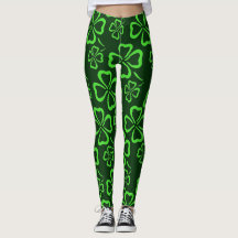 St. Patrick's Day Clover-Leggings
