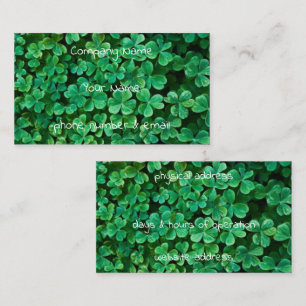 St. Patrick's Day Clover patch Visitekaartje