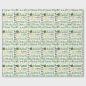 St Patrick's Day Clover Shamrock Gift Cadeaupapier (Vlak)